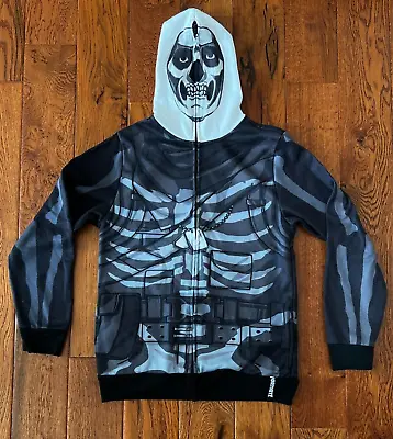 Buy Fortnite Boy's Skull Trooper Character Costume Full Zip-Up Jacket Size XL • 9.44£