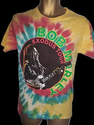 Buy Bob Marley T Shirt Small Yellow Tie Dye Exodus Tour  One LOVE  • 24.99£