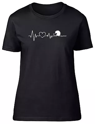 Buy Hedgehog Heartbeat Womens T-Shirt Wildlife Forest Animal Ladies Gift Tee • 8.99£