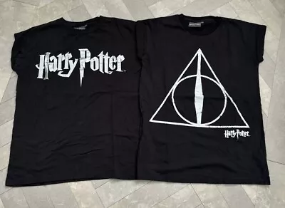Buy Two Black Harry Potter T Shirts Primark Size 8 Medium  • 3£