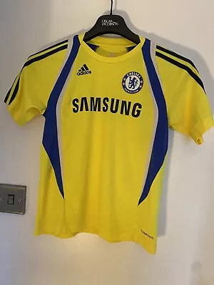 Buy Chelsea Football T-shirt Shirt Top ~ Size 11-12 Years ~ Yellow Adidas Samsung • 9.99£