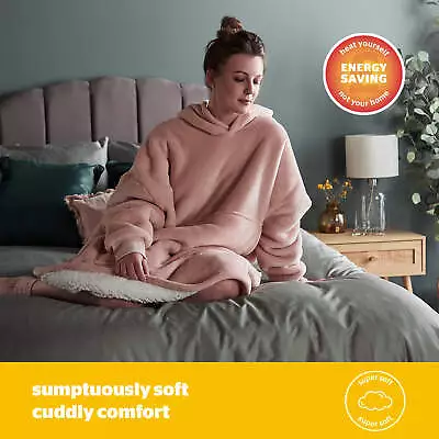 Buy Silentnight Oversized Blanket Hoodie Big Ultra Soft Sherpa Fleece Warm Snugsie • 12.99£