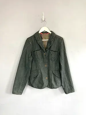 Buy RIPCURL Cotton Jacket, Blazer, Grey Herringbone , UK12, Indie Twee, Pockets • 12.99£