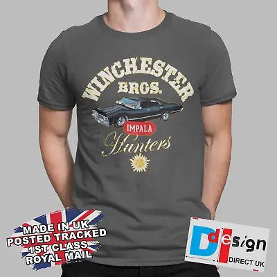 Buy  Winchester Brothers T-shirt Hunters Impala Supernatural Classic Retro Tee Usa • 9.99£