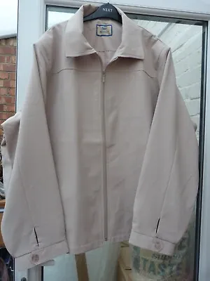 Buy Aldon Smart Casual Men's Beige Long Sleeve Thin Short Jacket Size XXXL Zip Front • 19.99£