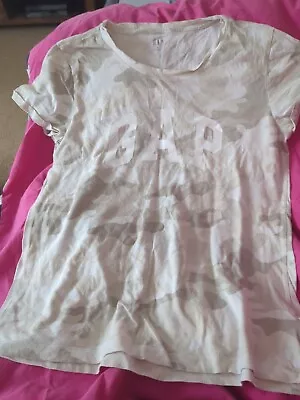 Buy Ladies Multicoloured Camouflage Cotton Basic T-Shirt Size M Round Neck • 6£
