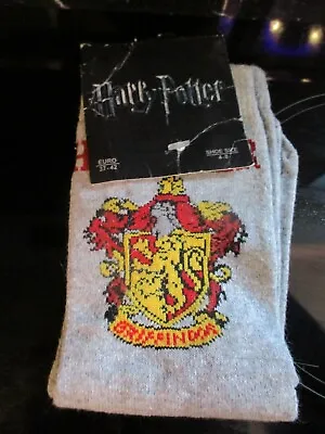 Buy Harry Potter Gryffindor Ladies Grey Socks  Size 4 T0 8 Brand New! • 3.99£