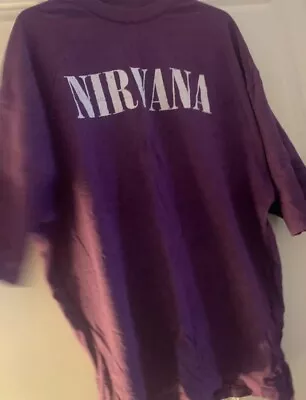 Buy Nirvana T Shirt Grunge Rock Band Merch Size S Kurt Cobain Dave Grohl Oversized • 16.30£