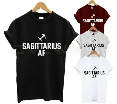 Buy Sagittarius Af T Shirt Birthday Zodiac Sign November December Winter Baby Fashio • 6.99£