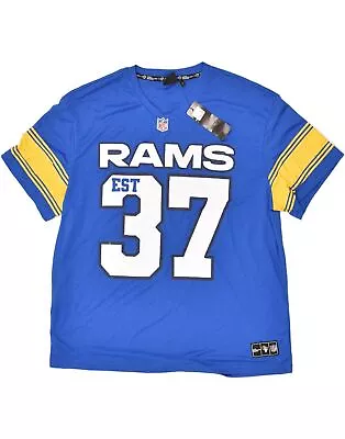 Buy NFL Mens Rams Graphic T-Shirt Top XL Blue Polyester TN02 • 19.95£