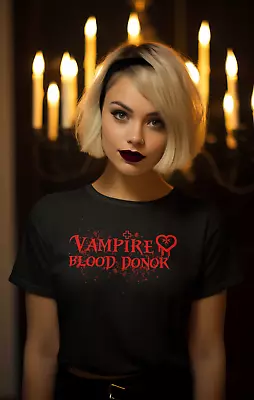 Buy Deadstar Clothing 'vampire Blood Donor ' Ladies Fitted Blk T-shirt Size Xl *new • 12.50£