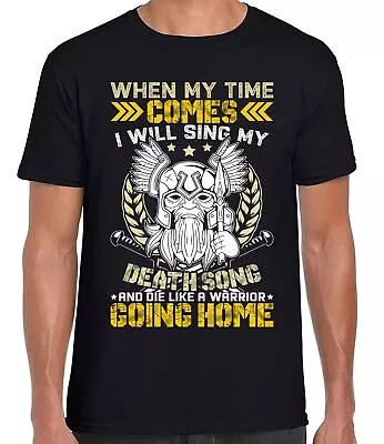Buy WHEN MY TIME COMES , Viking Warrior, Funny Ring Spun Super Comfy Vintage T-Shirt • 12.44£