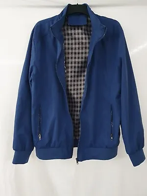 Buy Men Bomber Blue Jacket Long Sleeve Jackets Mens Full Zip Spring Lightweight Thin • 14.99£