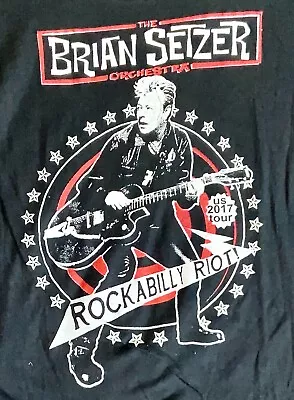 Buy Brian Setzer T Shirt Stray Cats T Shirt Rock T Shirt Women Small Concert T Shirt • 10.17£