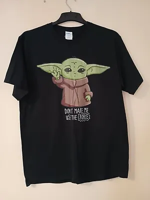 Buy The Mandalorian The Child Don't Make Me Use The Force Men’s T-shirt Size Large • 13.49£