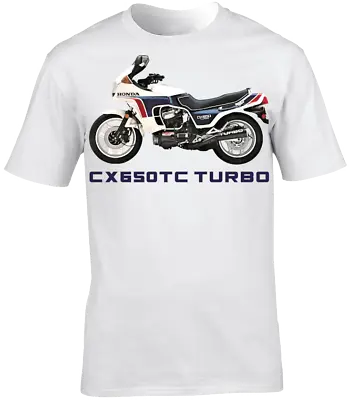 Buy Motorcycle T-Shirt CX650TC Turbo Motorbike Biker Short Sleeve Crew Neck • 16.99£
