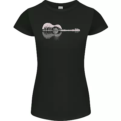 Buy Acoustic Guitar Reflection Womens Petite Cut T-Shirt • 8.75£