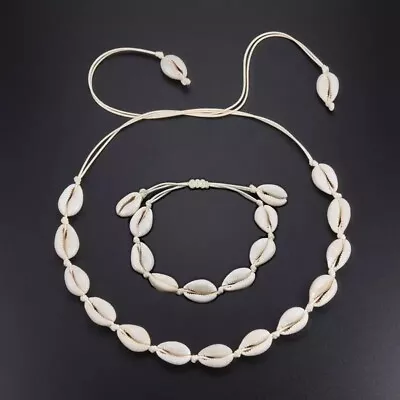Buy Seashell Necklace Sea Shell Fish Choker Bracelet Beach Summer Boho Y2k Jewellery • 3.99£