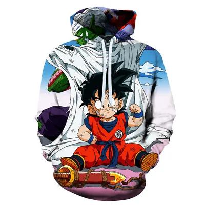 Buy Mens Anime DBZ Son Gohan Piccolo Long Sleeve Sweater Hoodie Pullover XXS-6XL • 27.59£