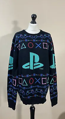 Buy Retro Knit PlayStation Jumper Sweater Men’s Size M-L • 24.99£