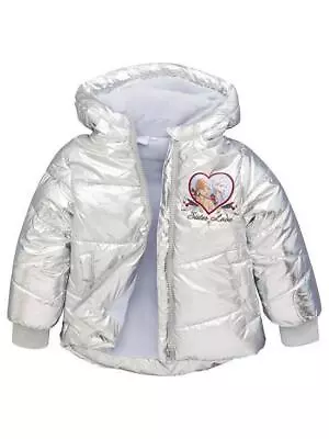 Buy Girls TH1072 Disney Frozen Hooded Jacket Silver Size 4-8 Years • 33.99£