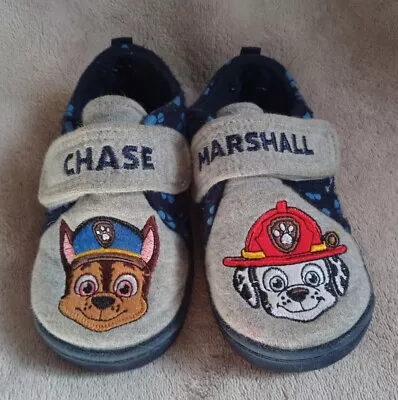 Buy Paw Patrol Slippers From NEXT - Boys Size 6 ~ Chase & Marshall Easy Fasten Strap • 3£
