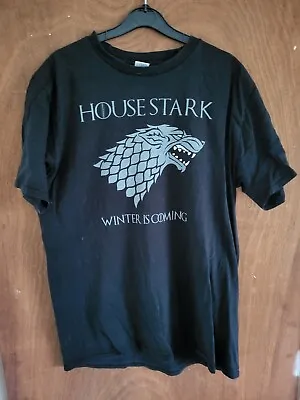 Buy 2 X Game Of Thrones House Of Stark T Shirts Winter Is Coming Size L  • 8.99£