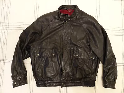 Buy Gents Vintage, Navy, 100% Leather Jacket, Size 41 - 43  • 50£