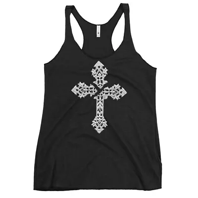 Buy Broken Holy Cross Women's Racerback Tank Top Shirt Goth Fashion • 26.76£