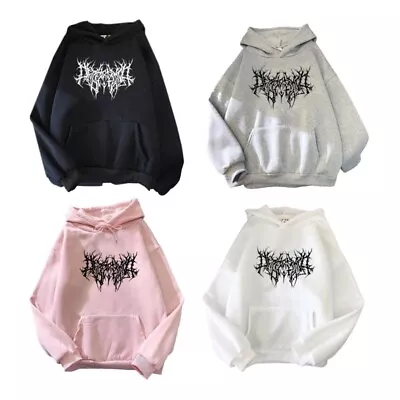 Buy Graphics Hoodies For Women Gothic Harajuku Oversized Sweatshirt With Pocket • 16.84£
