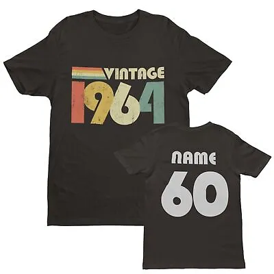 Buy Personalised 60th Birthday In 2024 T Shirt Vintage 1964 Name On Back Gift Idea • 17.95£