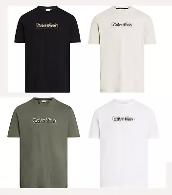 Buy CK Calvin Klein Mens Crew Neck Cotton Jersey Logo T Shirt Top Tee S M L XL • 16.99£