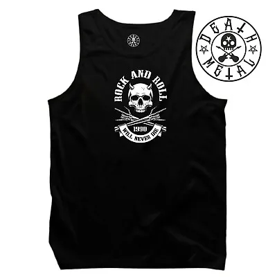 Buy Devil Skull Vest Music Clothing Heavy Metal Punk Band Retro Rock N Roll Tank Top • 11.99£