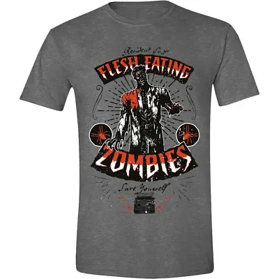 Buy Official Resident Evil Flesh Eating Zombies Save Yourself Dark Heather T-shirt • 9.99£