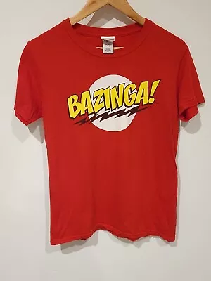 Buy Big Bang Theory Bazinga Red Cotton T-Shirt Size Small S • 8£