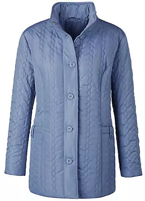 Buy Mid Thigh Length Button Up Quilted Jacket Length Coat With Turn Down High Collar • 25.99£