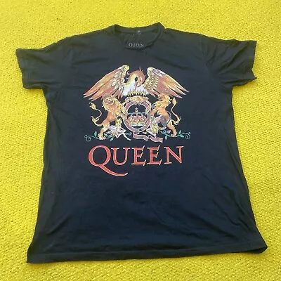 Buy Queen (band)  T Shirt. Black Size XXL. Rock. Freddie Mercury Pit-Pit 24” VGC • 14.99£