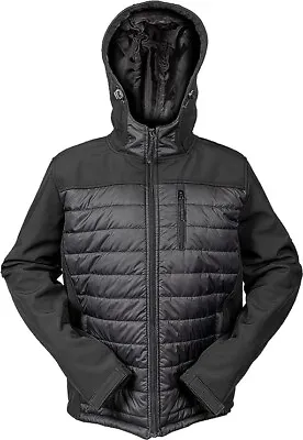 Buy Hybrid Hooded Softshell Jacket With Water Resistant Finish • 34.95£