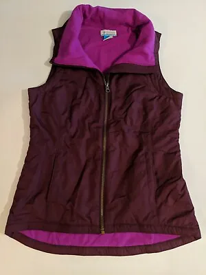 Buy Columbia Extra Small XS Vest Women's Dark Purple Collar Outdoor Active Full Zip • 7.47£