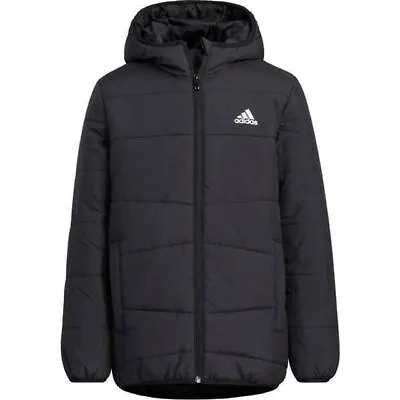 Buy Adidas Jacket Youth Padded Jacket Full Zip Hoodie Winter Coat Black Jacket • 29.99£