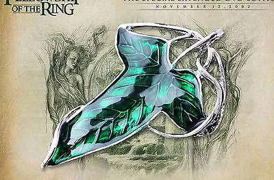 Buy The Lord Of The Rings  Elven Leaf Brooch Necklace Arwen Evenstar Hobbit Cosplay • 5.99£