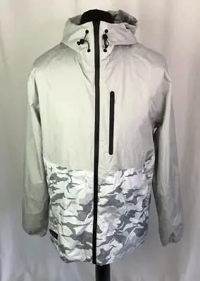 Buy The Packable Jacket Adapt Eco-Performance Grey Camo Men's Size Medium B1181 • 14.99£