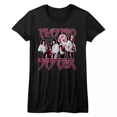 Buy Ladies Twisted Sister Pretty In Pink Music Shirt • 23.19£