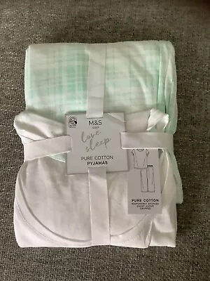 Buy M&S Ladies Cropped Bottom Pyjamas Size Medium (12-14) BNWT • 8.49£