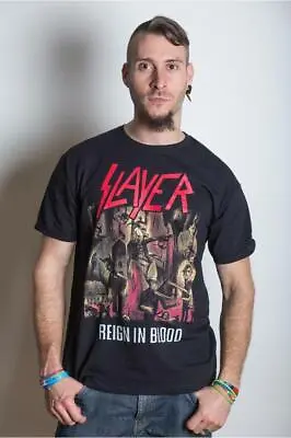 Buy Official Slayer T Shirt Reign In Blood Black Classic Rock Metal Band Tee Unisex • 16.28£