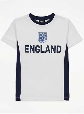 Buy Bnwt Boys Age 9-10 Yrs White England Football T Shirt Official Mechandise • 0.99£