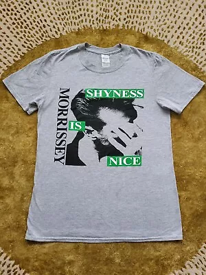 Buy Grey Morrissey  Shyness Is Nice  T-Shirt Size Small - THE SMITHS/INDIE/MOZ • 8.99£