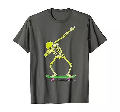 Buy New Mens Dabbing Skeleton T-shirt Asphalt Large  • 9£