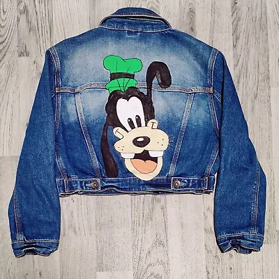 Buy Disney Goofy Character, Hand Painted Denim Jacket. Disney Style Denim Jacket  • 40.99£