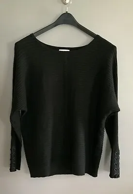 Buy NY And Company Ribbed Soho Jeans Sweater With Dolman Sleeves - Black - Size XL • 4.80£